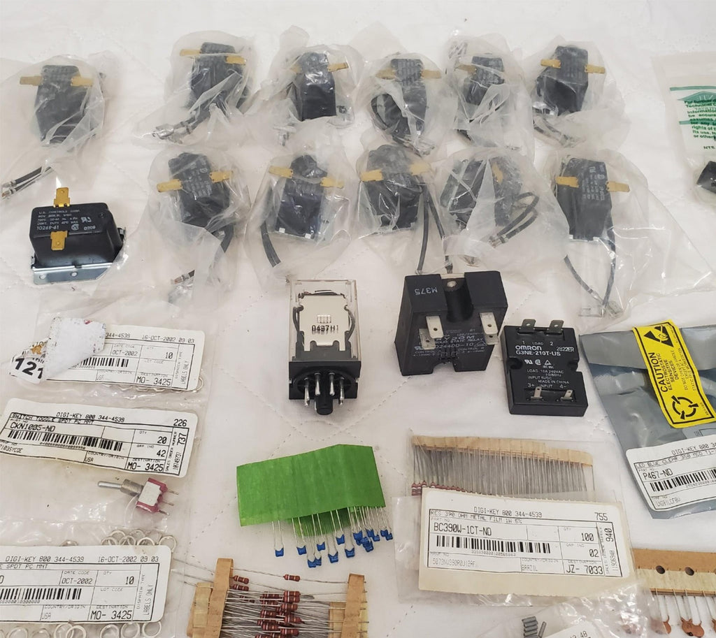 Large Lot of Omron Omega Switches Relays Electronics Parts