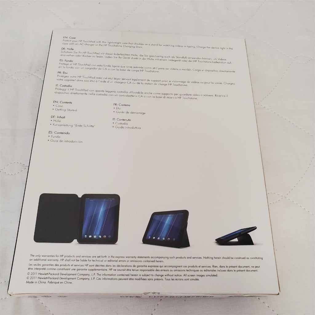 HP Touchpad Tablet Case Folio Folding FB343AA#AC3