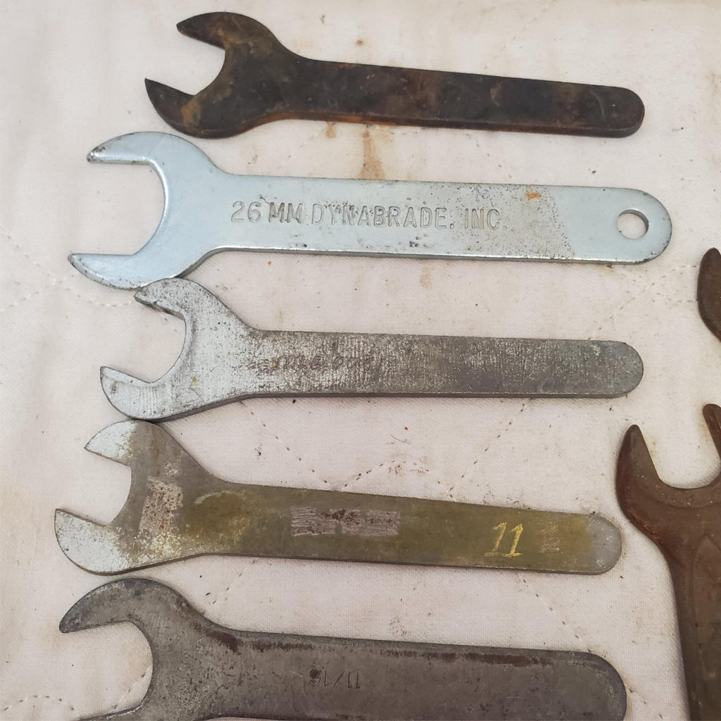 Lot of 9 Various Brand Assorted Open Ended Wrench Set LOT-845