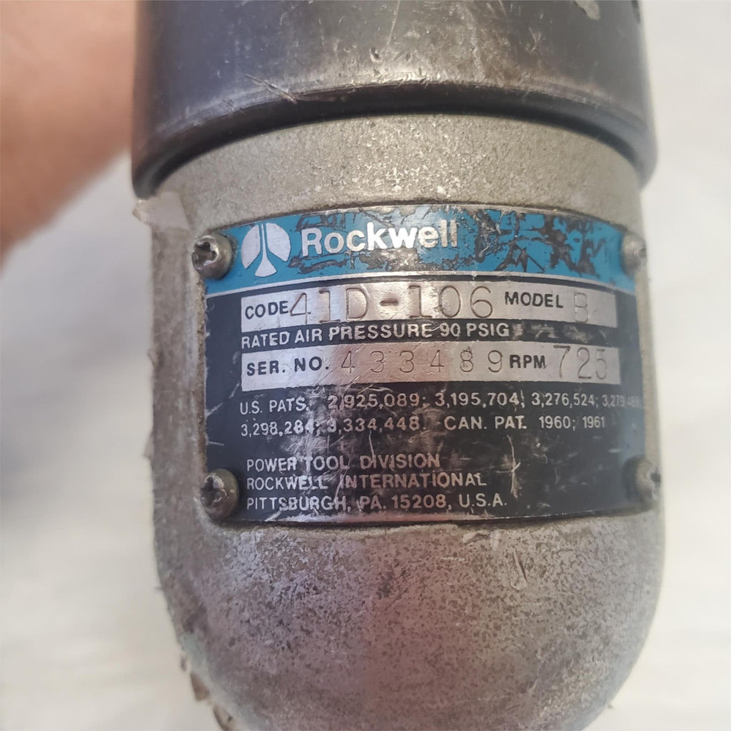 Rockwell 41D106B Pistol Grip Pneumatic Air Drill Air Tool AA-3