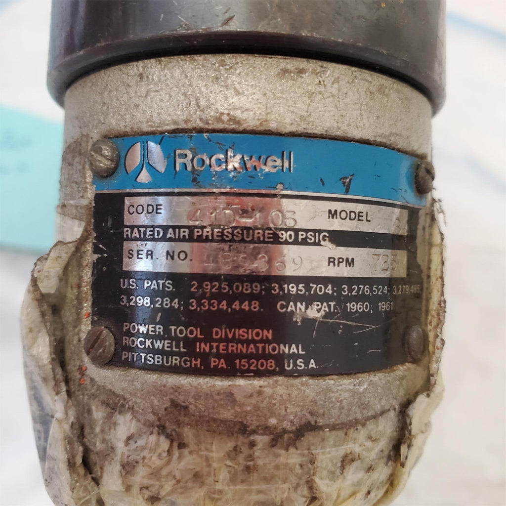 Rockwell 41D-106B Pistol Grip Pneumatic Air Drill Air Tool B9 86-1406
