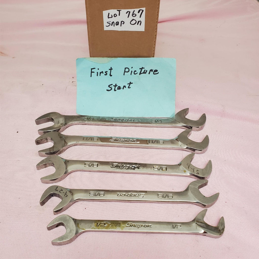 Lot of 5 Snap-on 4-Way Angle Head Open-End Wrench Set LOT- 767