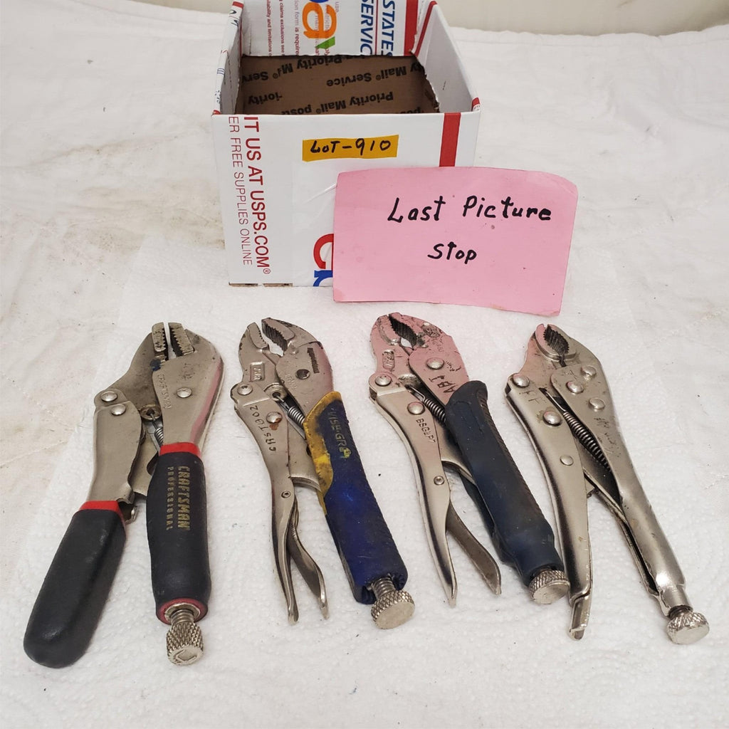 Lot of 4 Assorted Adjustable Locking Pliers Set LOT-910