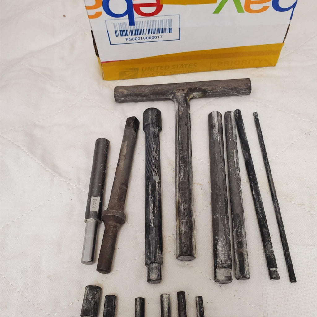 Lot of 19 Assorted Mixed Pin Punches & Chisels Set Hand Tools LOT-895