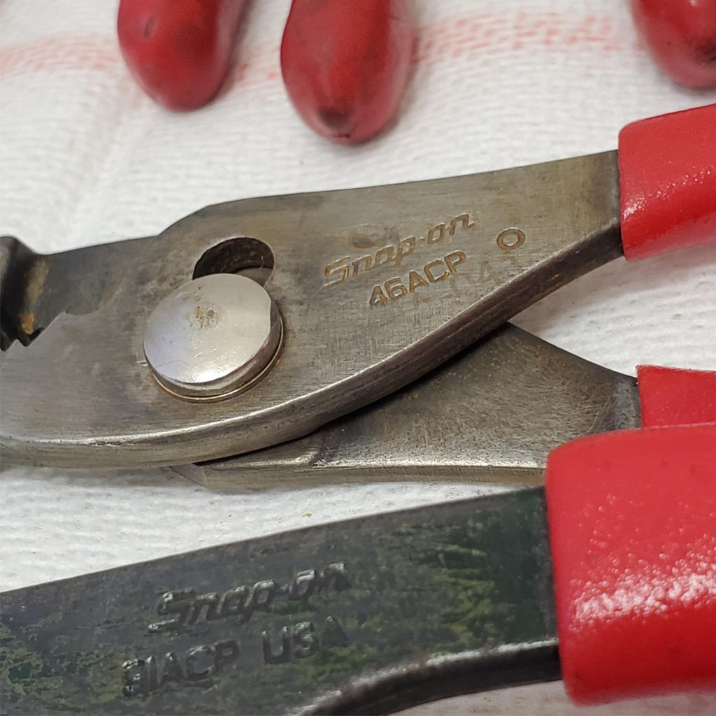 Lot of 5 Snap on Diagonal Cutters,  Adjustable Wrench PLIERS Lot-769