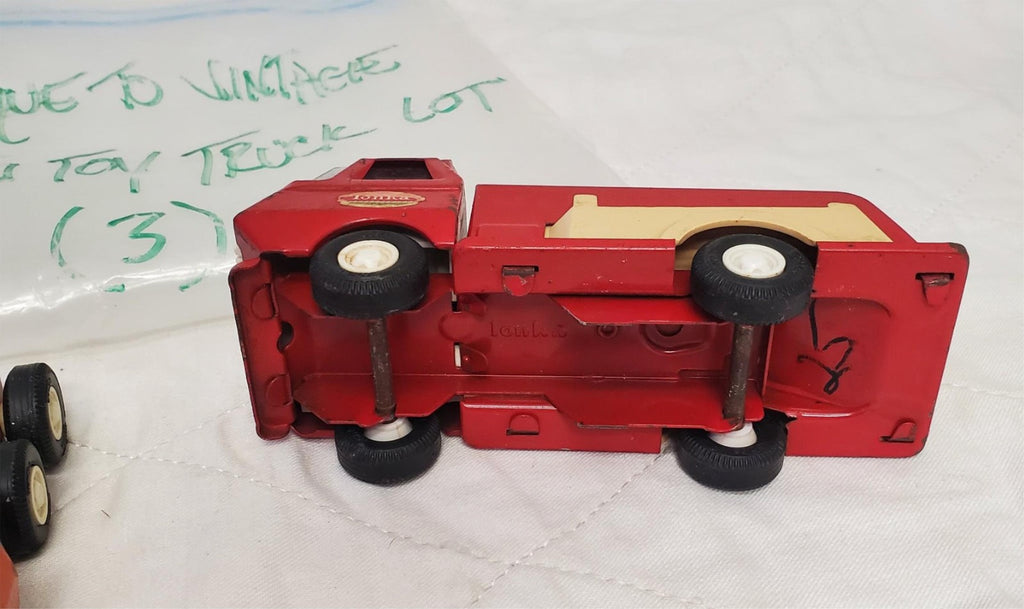 Lot of 3 Vintage Tonka & Others Brand Metal Toy Truck