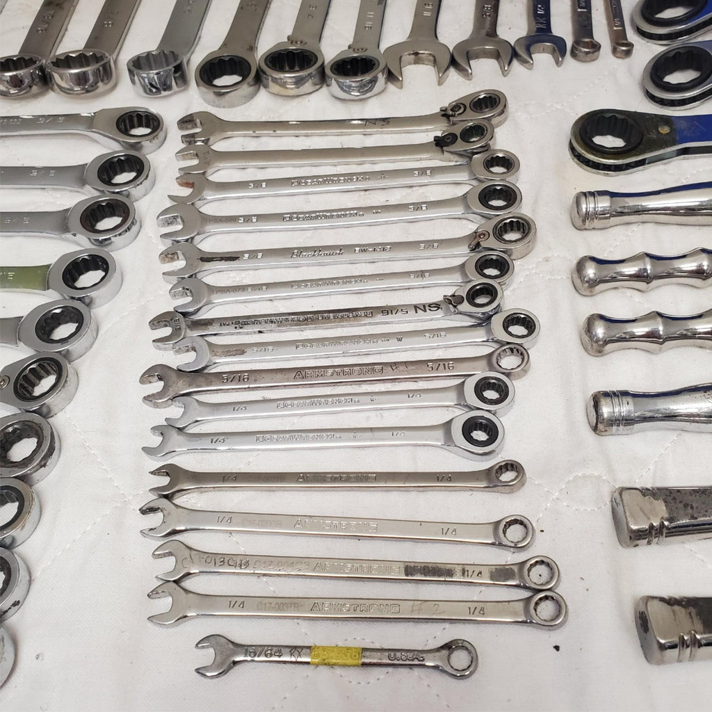 Lot of 49 Assorted Gearwrench Head Spanner, Ratcheting Wrench Set LOT-405