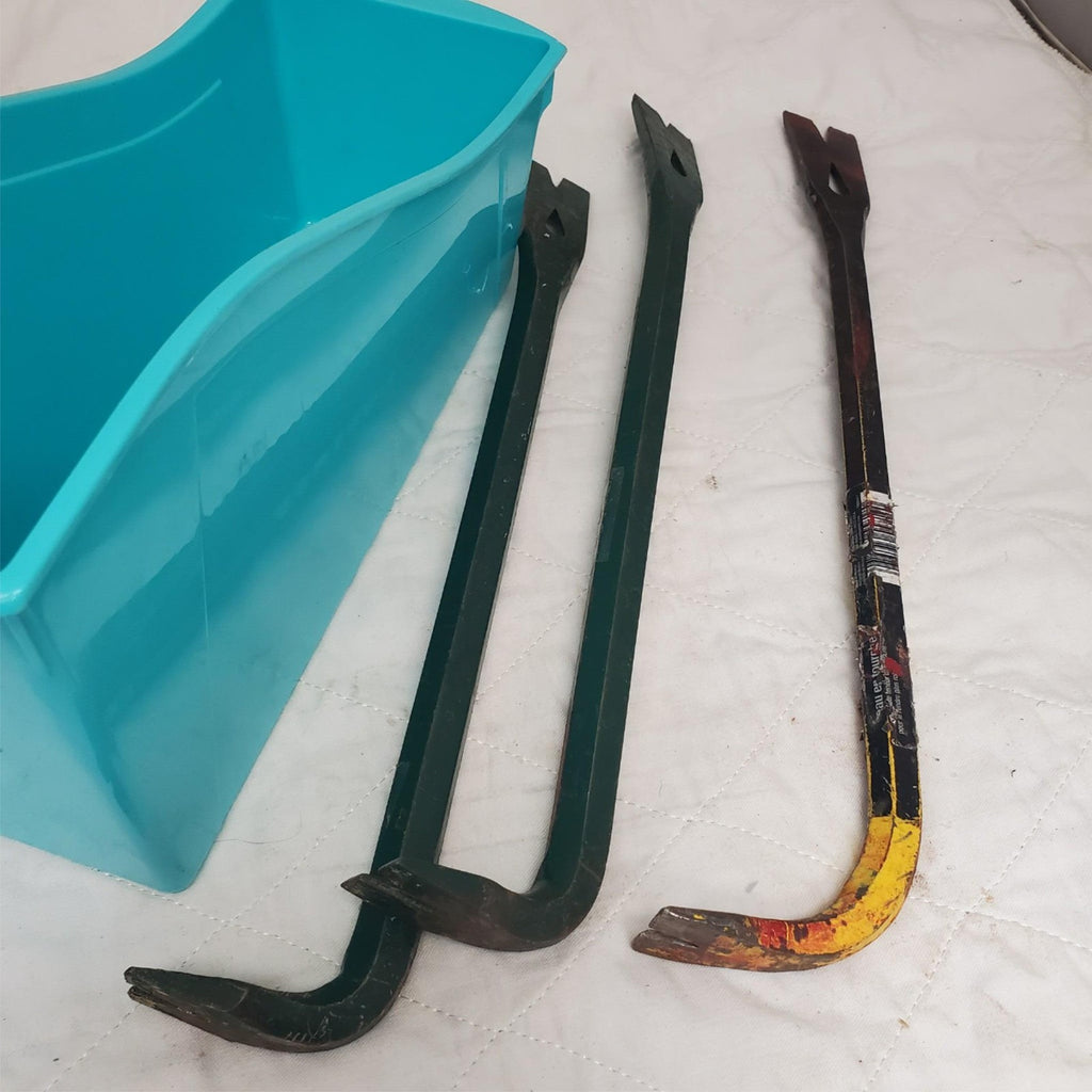 Lot of 3 High Leverage Gooseneck Pry Bar for Ripping and Prying LOT-226