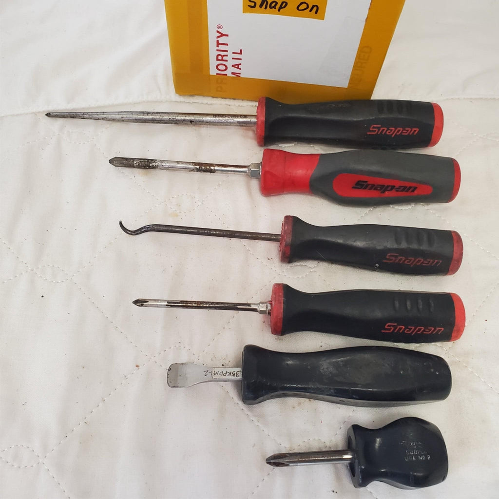 Lot of 6 Snap-On Soft Grip Combination Screwdriver Set LOT-821