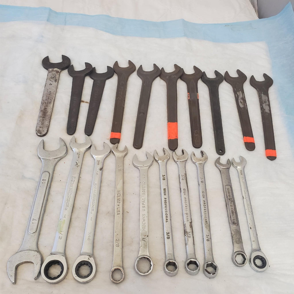 Lot of 20 Assorted Various Size Wrenches Tools LOT 355