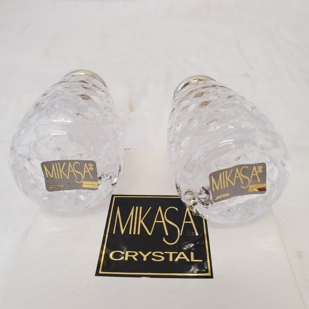 Mikasa Barrington Crystal Salt Pepper Shakers