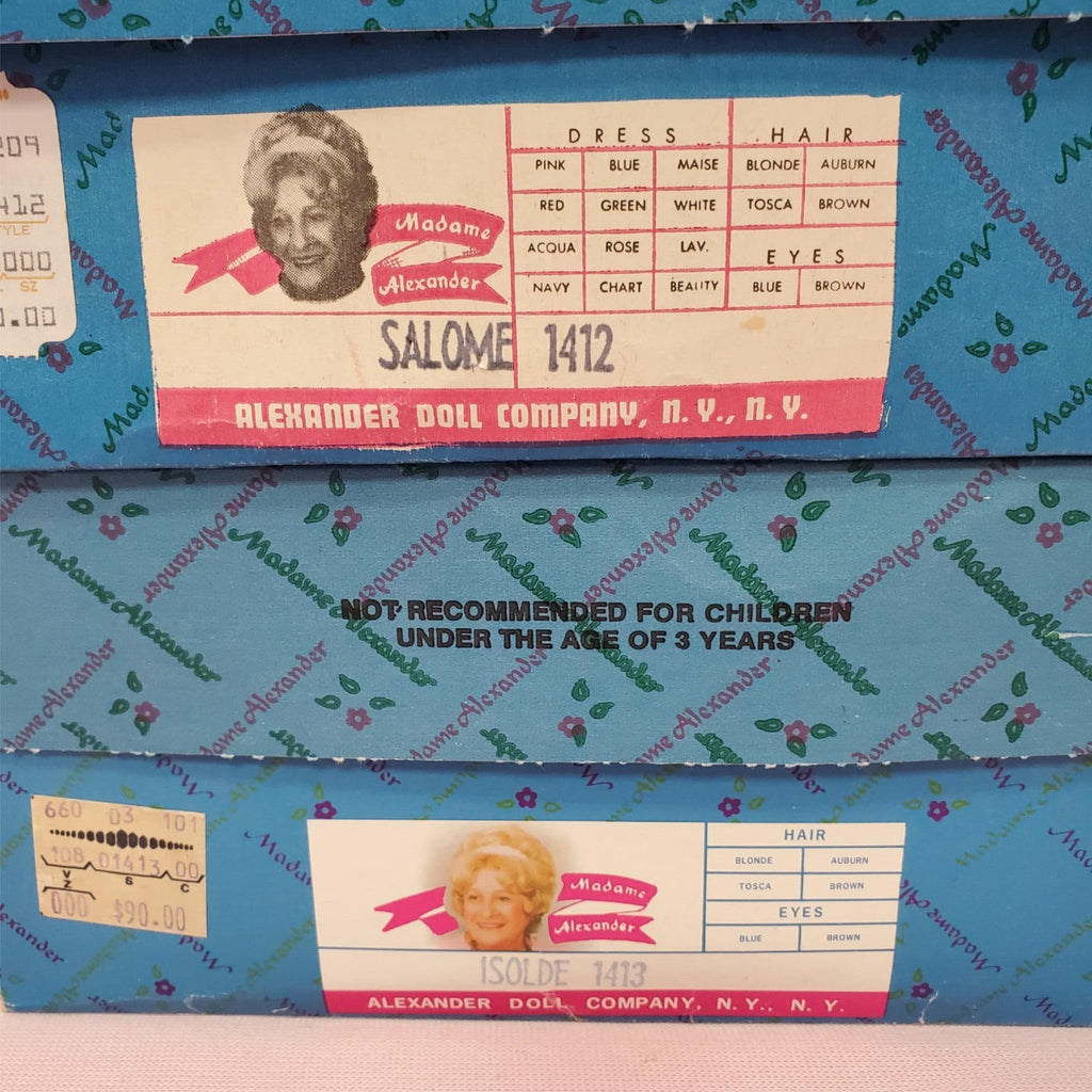 Madame Alexander #1413 Isolde #1412 Salome Opera Series Dolls Set with Box