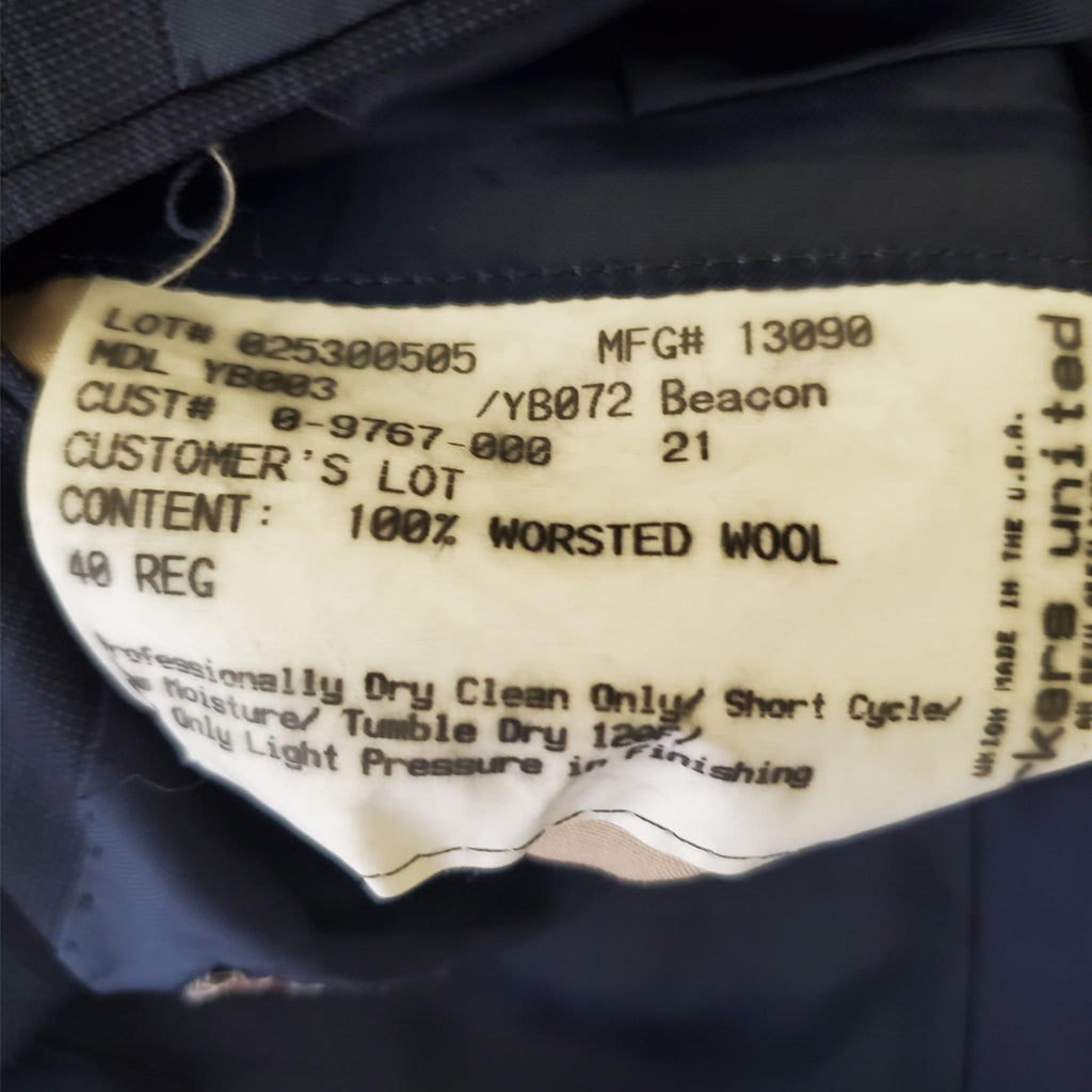 HICKEY FREEMAN 100% Wool Blue Striped Blazer Suit Jacket Sport Coat YB003 40R