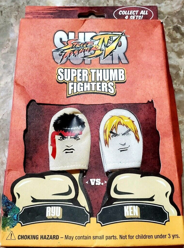 Capcom Thumb Covers Super Street Fighters Ryu vs Ken Collectible Toy