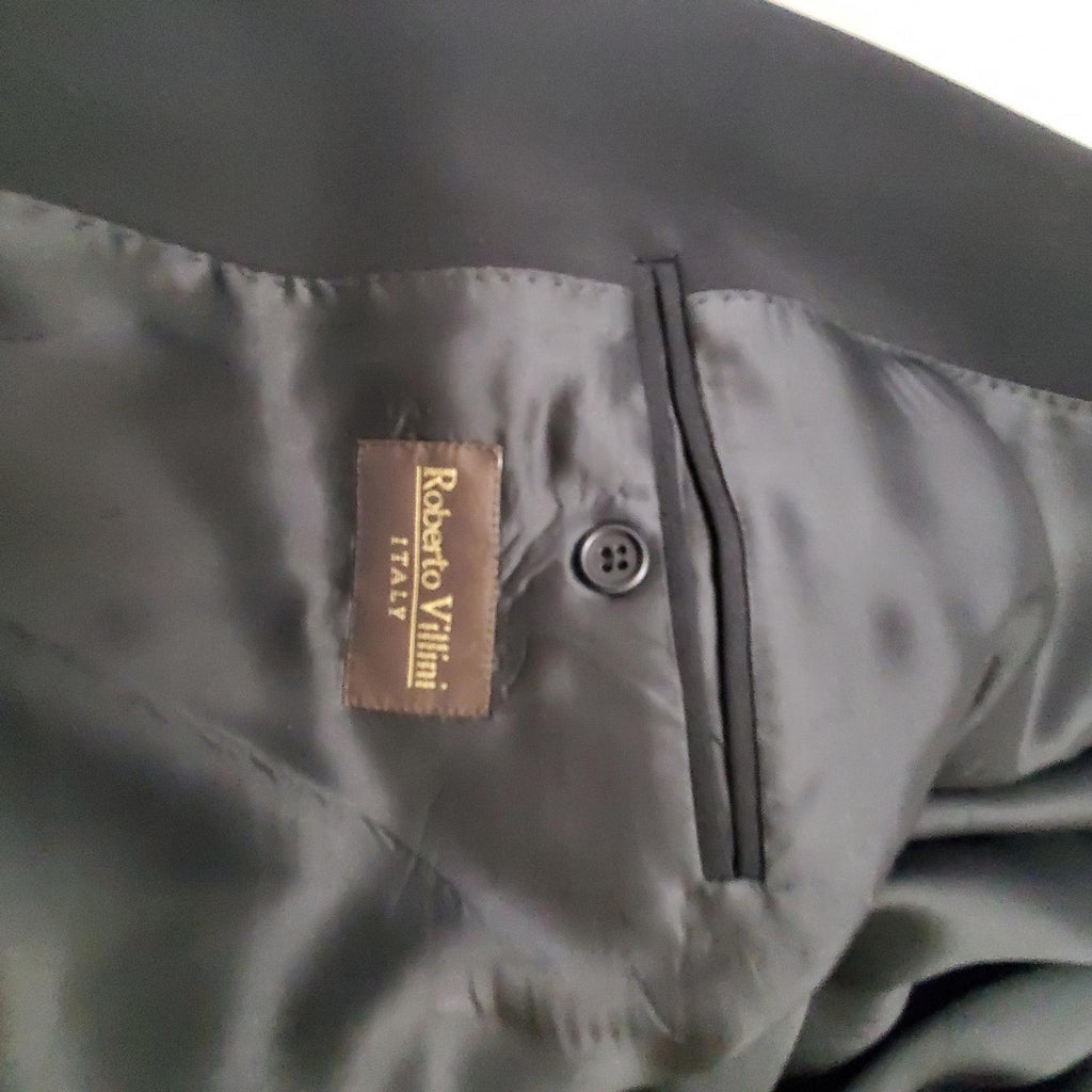 Roberto Villini Italy Navy Blue Sport Coat Jacket Blazer Size 44R