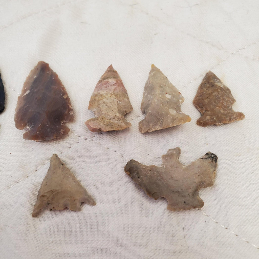 Lot of Arrowhead Carved Animal Pottery Stone Pieces