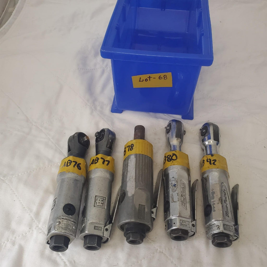 Lot of 5 Assorted Heavy Duty Pneumatic Air Ratchet Wrench Air Tool LOT-68