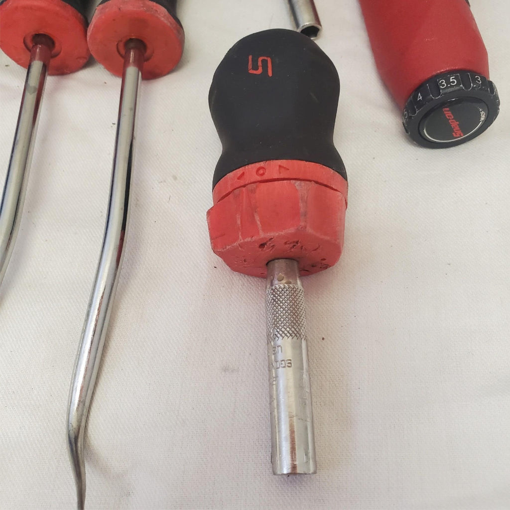 Lot of 7 Snap On Pick Set Stubby Screwdriver Preset Torque Screwdrive LOT-70