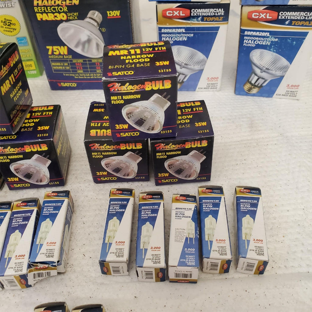 Lot of Multi Brand Assorted Light Bulbs Reflectors