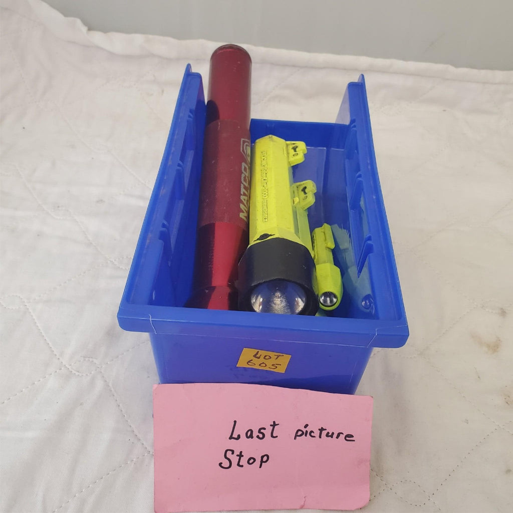 Lof of Pelican Tracker Flashlight and Matco Work Light LOT 605