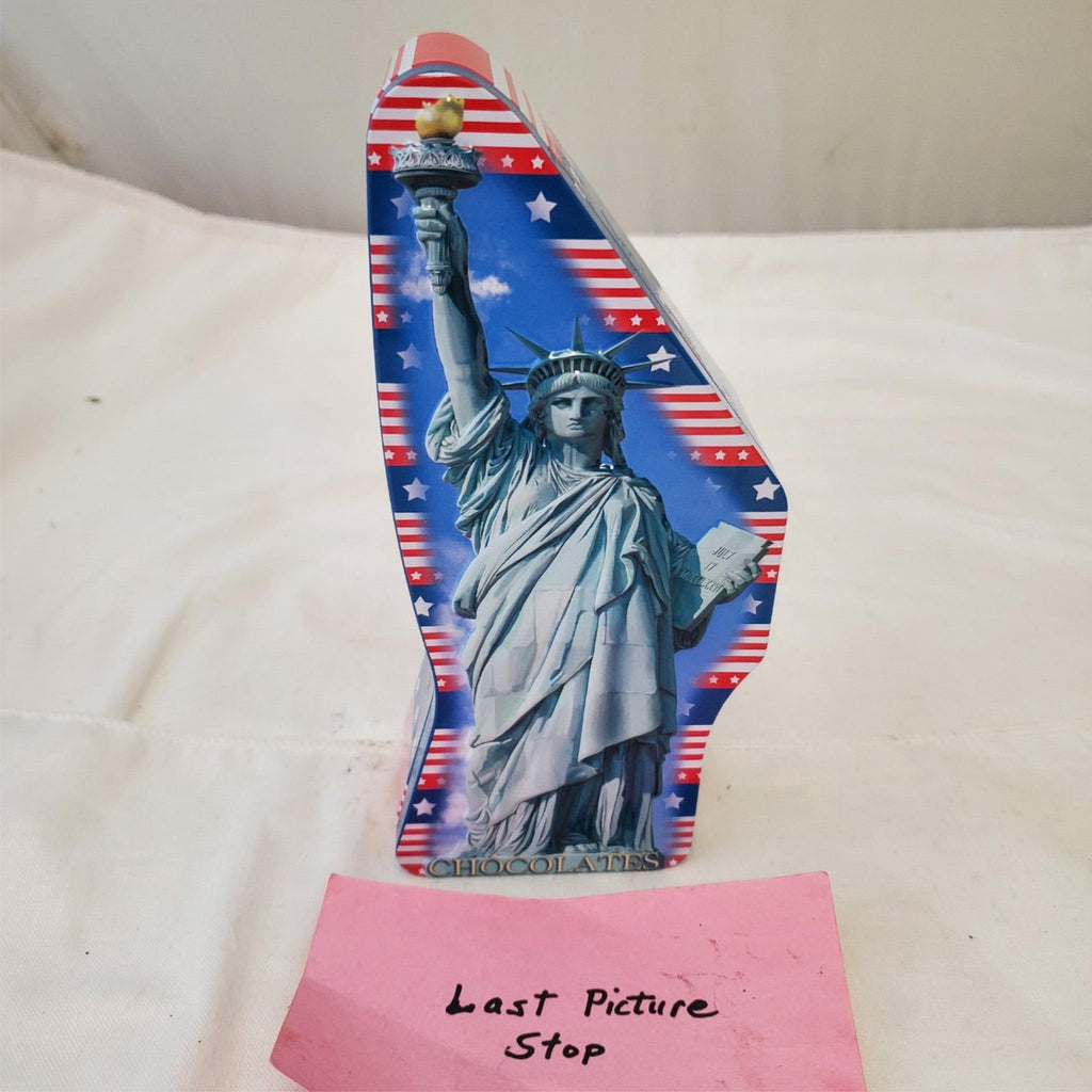 American Eagle Statue of Liberty Tin Candy Container