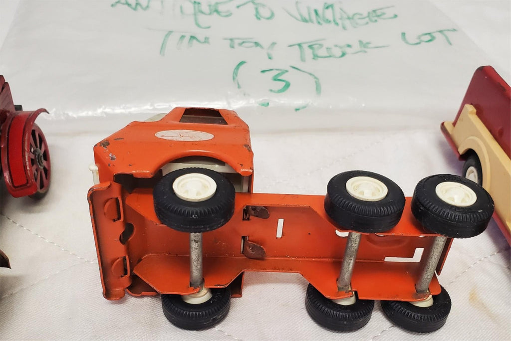 Lot of 3 Vintage Tonka & Others Brand Metal Toy Truck