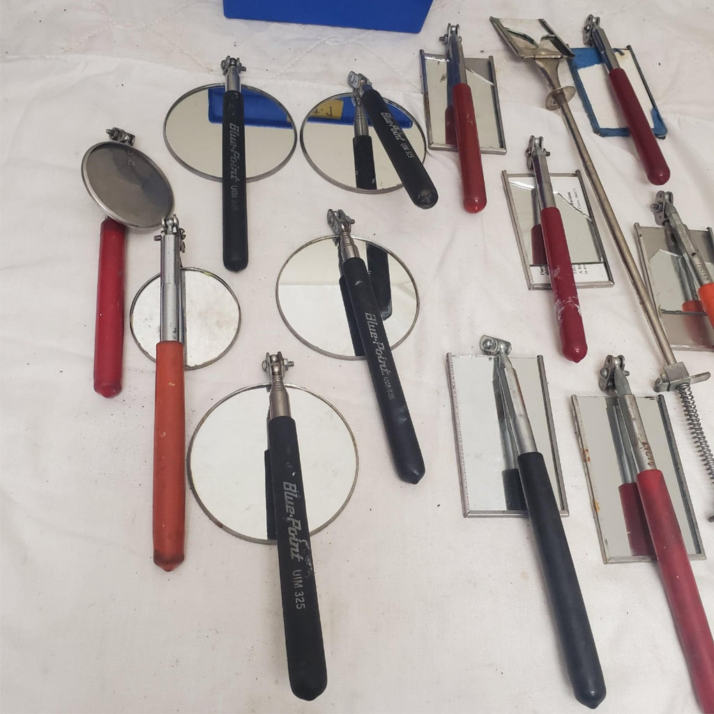 Lot of 13 Assorted Shapes and Sizes Blue Point Inspection Mirror Set LOT-7