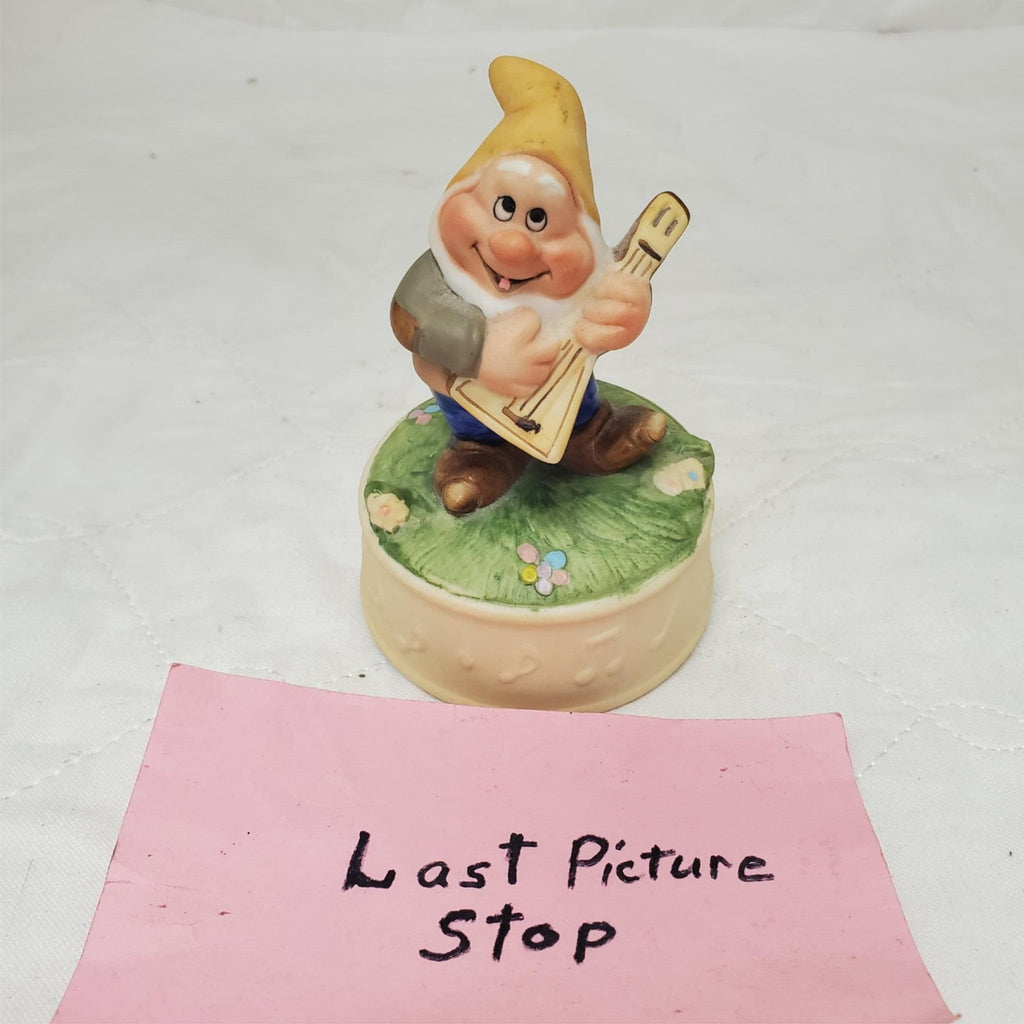 Disney Schmid Snow White Happy Dwarf Music Box Figurine