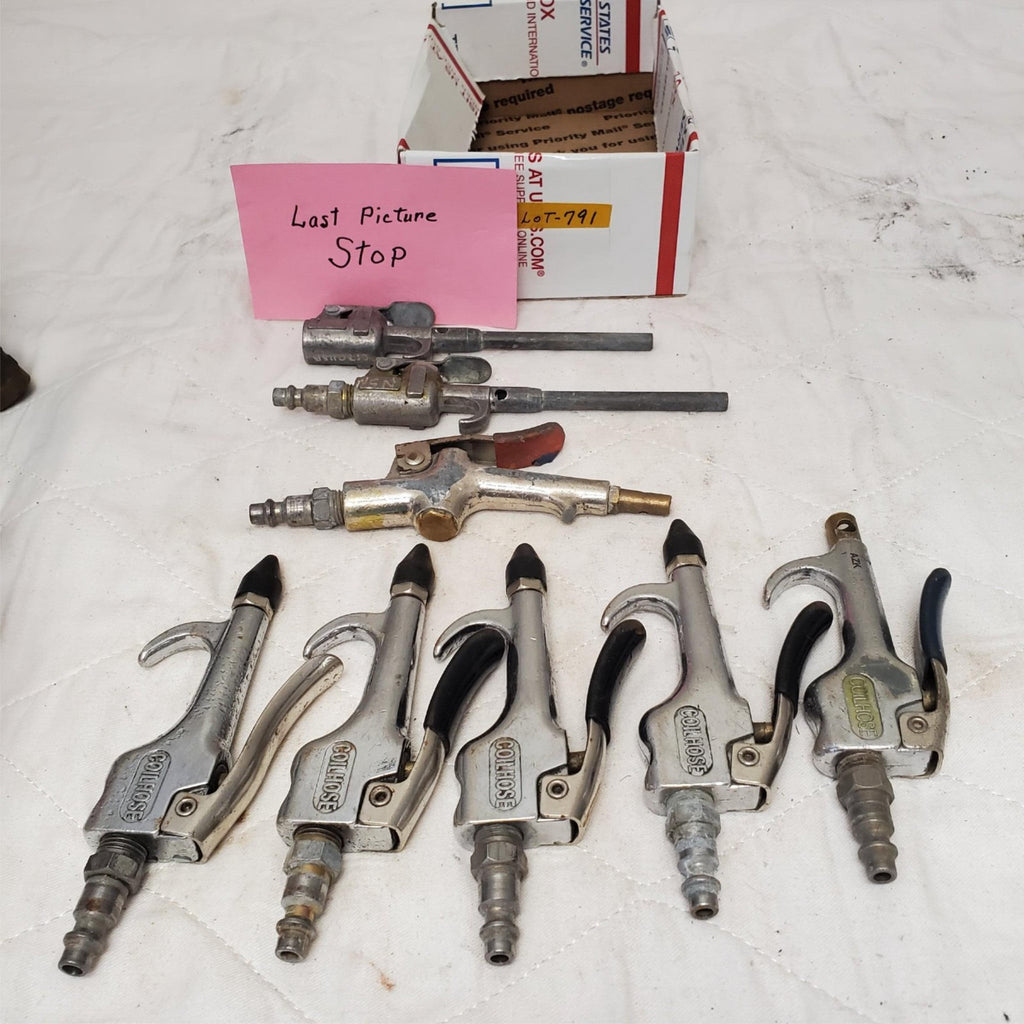 Lot of 8 Coilhose & Various Pneumatics High Pressure Air Blow Gun LOT-791