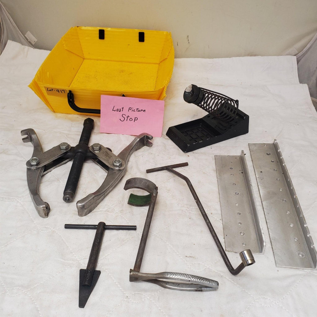 Tool & Parts Lot – Gear Puller, T-Handle Tool, Brackets, & More LOT-417