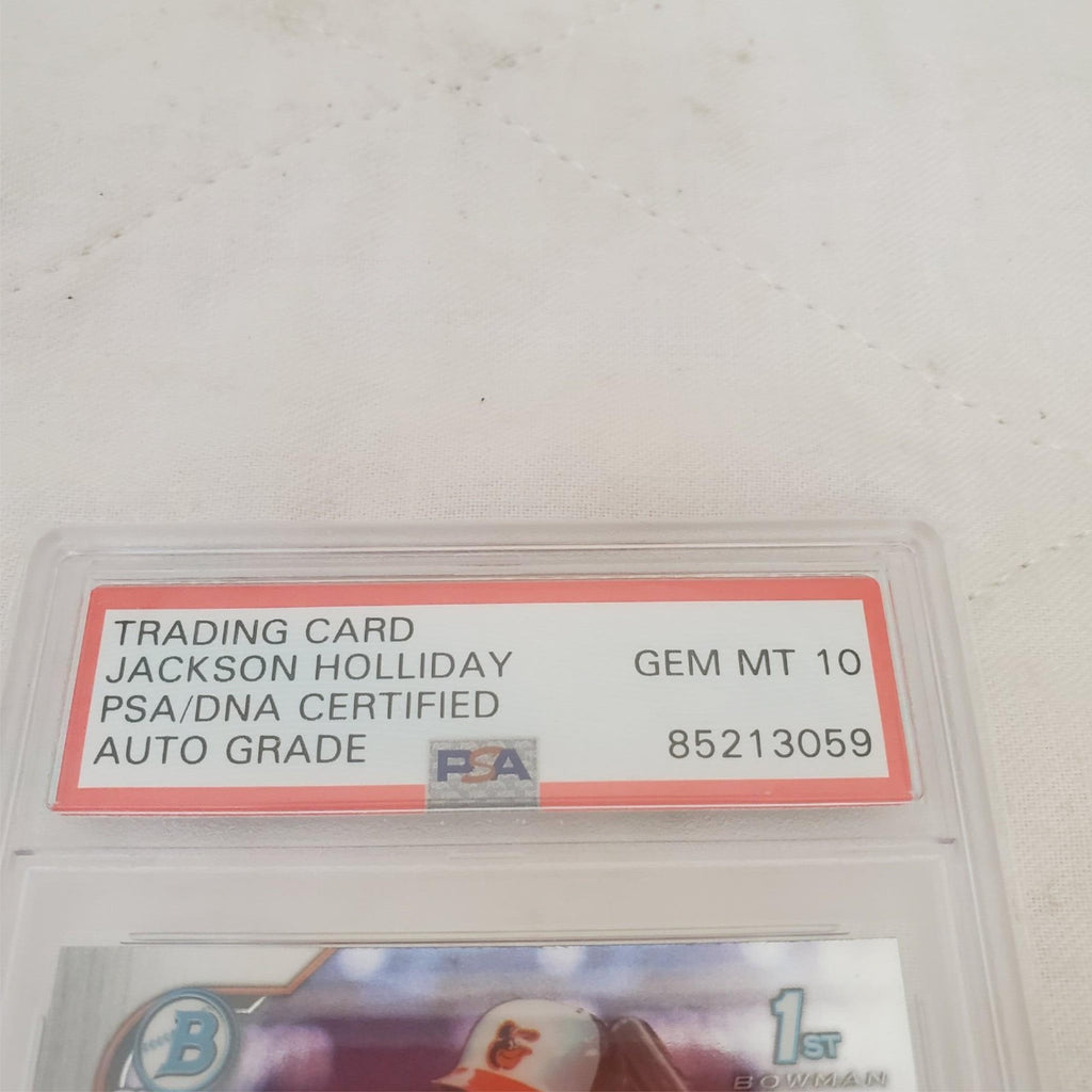 Jackson Holliday Signed 2022 Auto PSA/DNA Certified Bowman Chrome Card 10 Mint