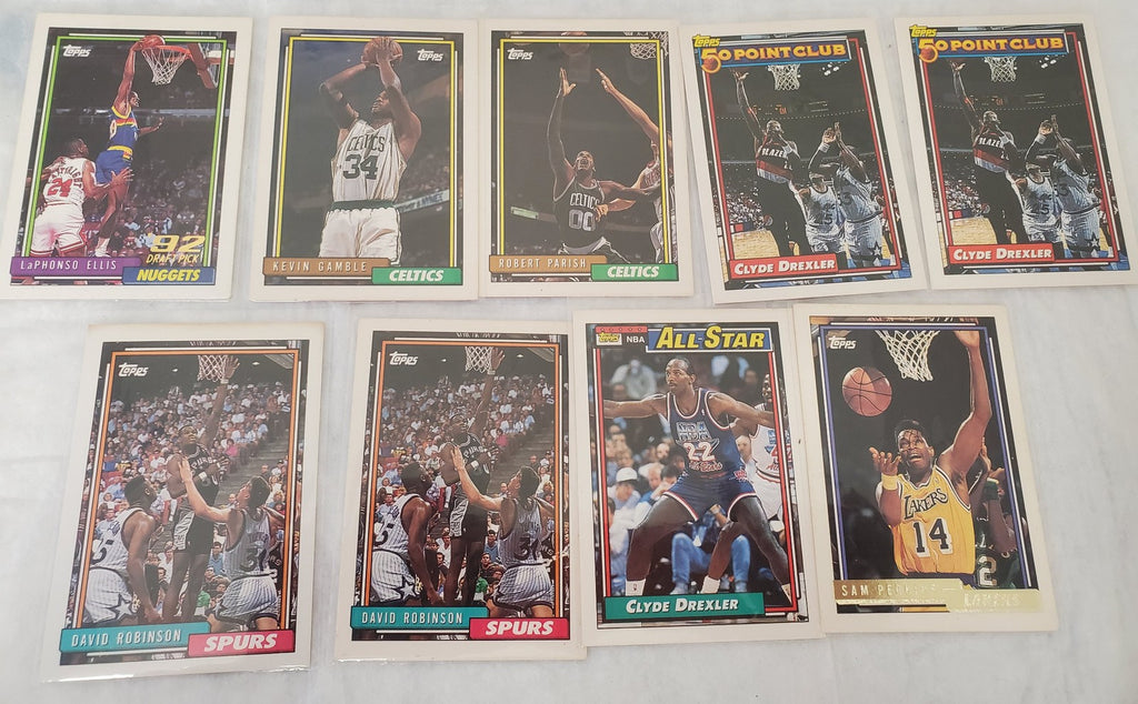 Kevin Gamble, Robert Parish Celtics Clyde Drexler, and more Basketball Cards