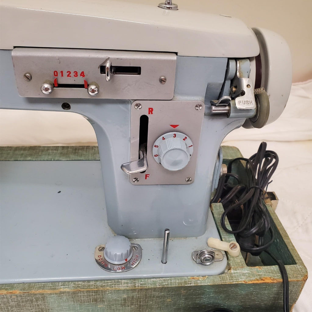 Vintage White Zig Zag Sewing Machine