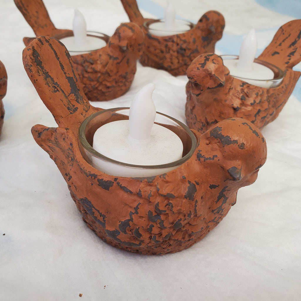 Decorative Bird Tea Light Holder Set and Napkin Holders