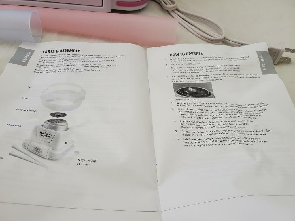 Nostalgia Electrics Hard & Sugar-Free Candy Cotton Candy Maker Machine