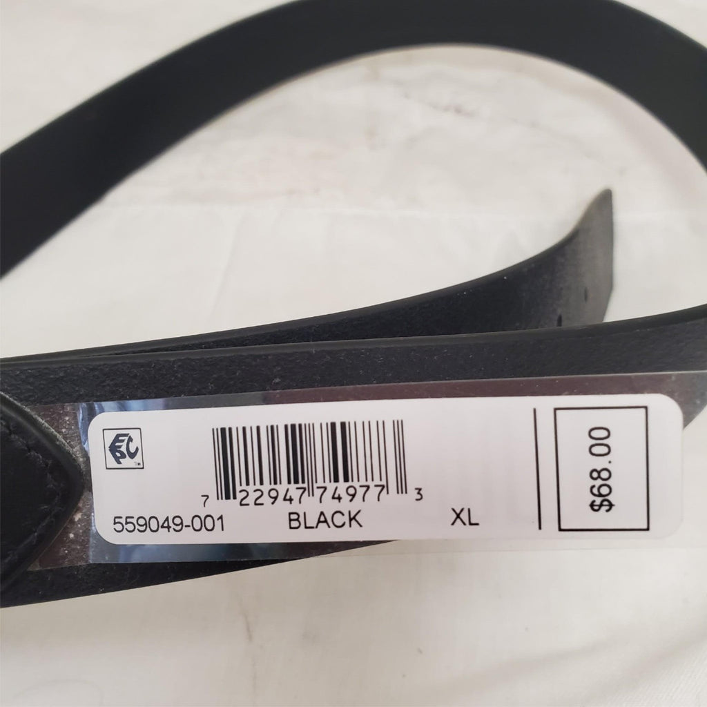Womens Black XL Belt With Gold Buckle