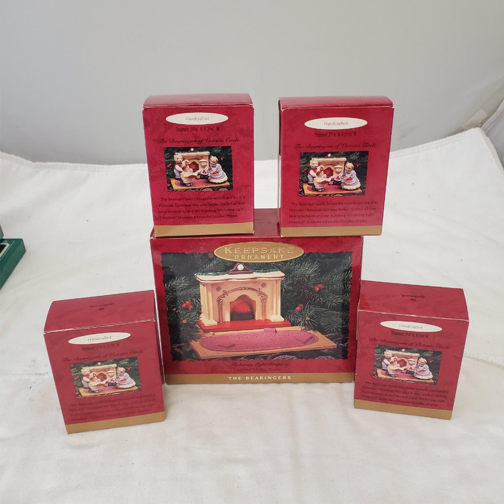 Lot of 5 Assorted Hallmark Keepsake Ornaments The Bearingers 1993