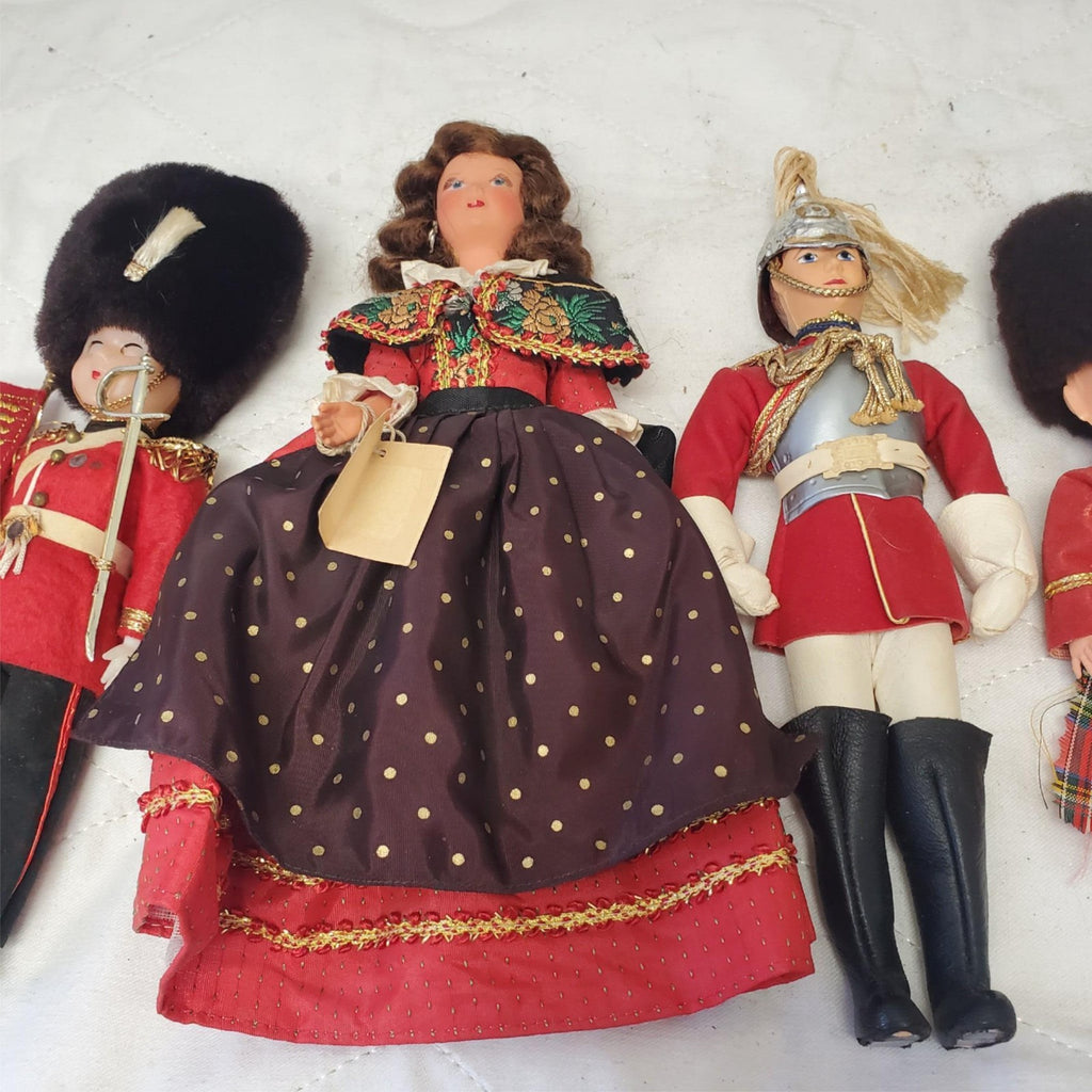 Lot of British Royal Guard Dolls, Collectors Costume Dolls by Peggy Nisbet