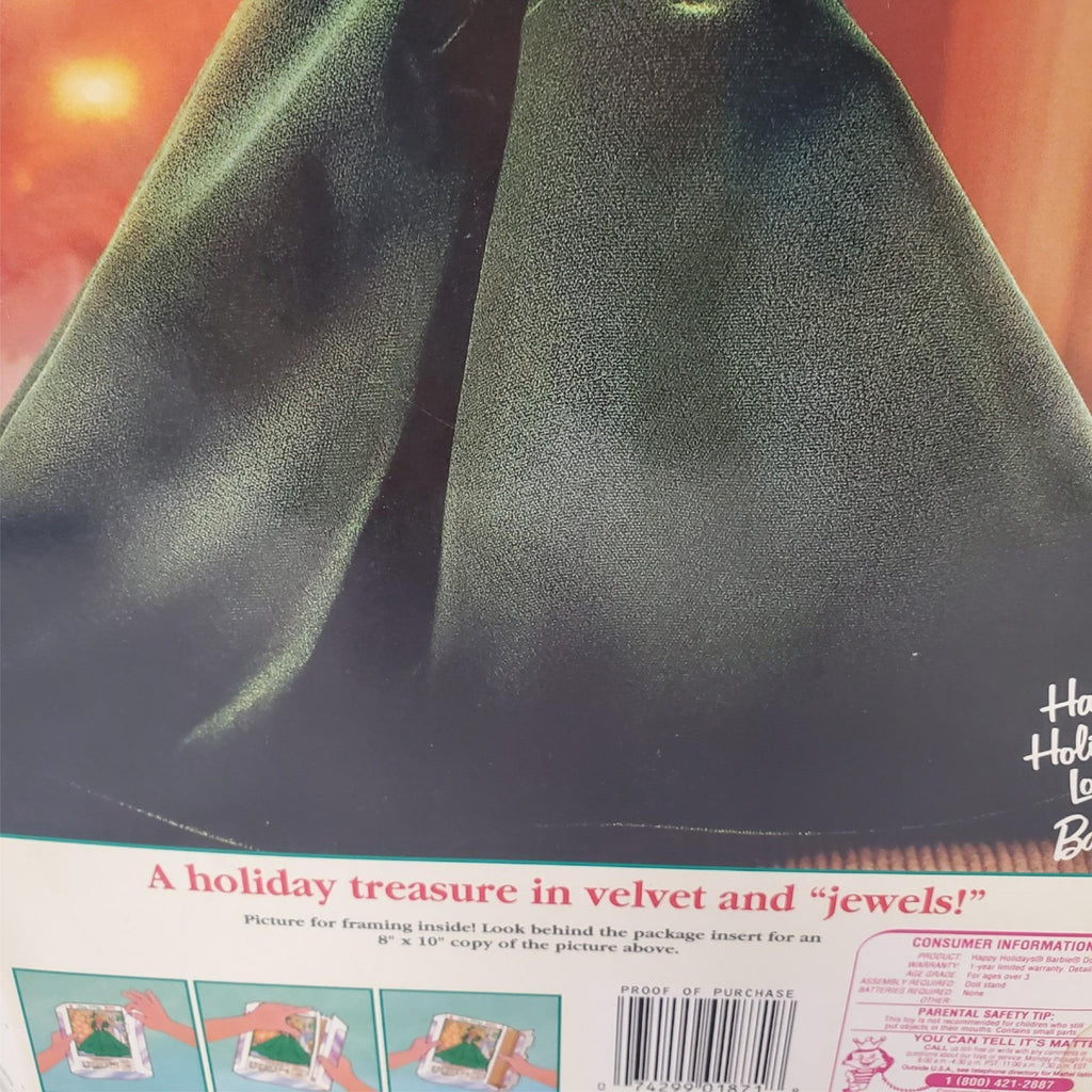 Barbie 1991 - Happy Holidays Barbie Doll - Holiday Treasure in Velvet & Jewel