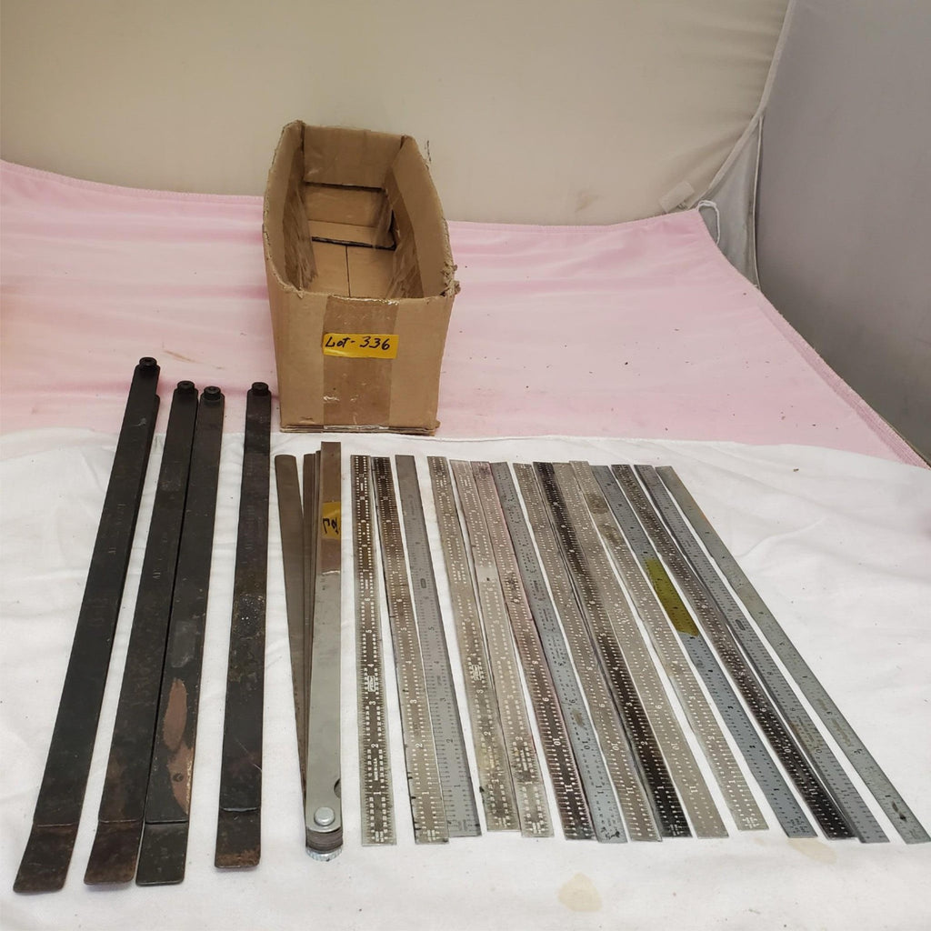 Lot of Assorted Metal Measuring Rulers and Straight Edges LOT-336