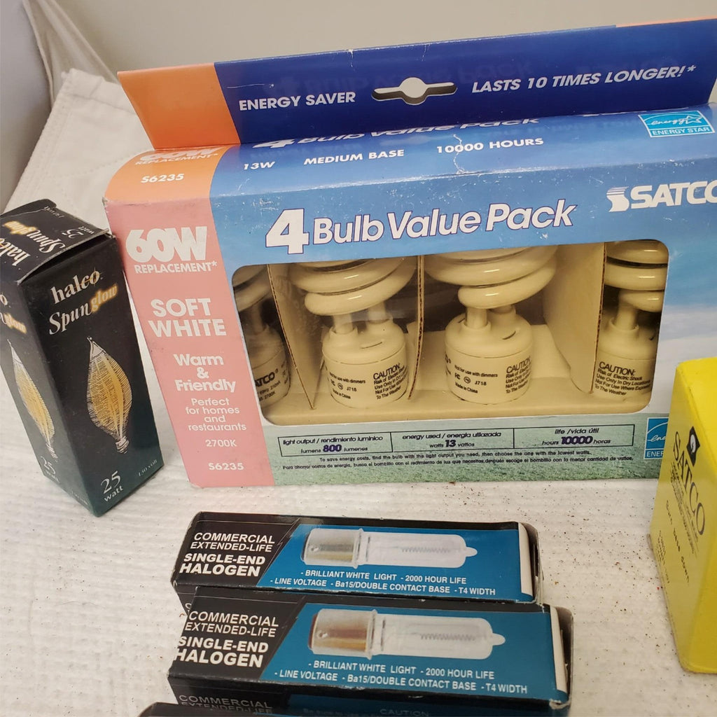 Lot of Multi Brand Assorted Light Bulbs Reflectors