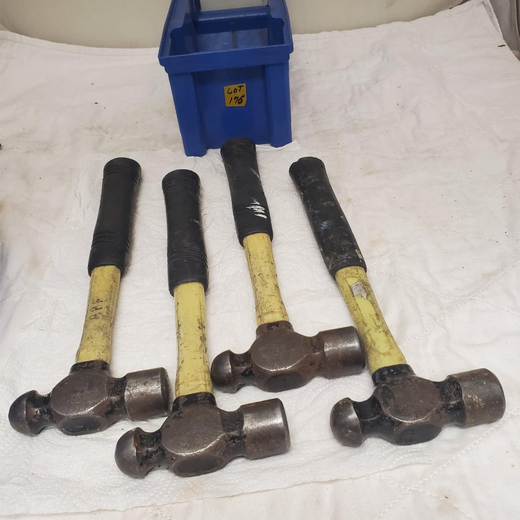 Lot of 4 Heavy Duty Ball Peen Hammer Set with Fiberglass Wooden Handle LOT-176