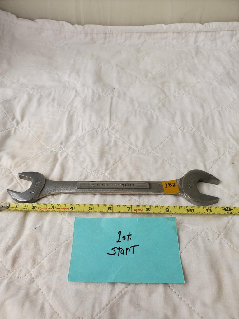 CRAFTSMAN 1 1/8 - 1 1/16 VV44586 Double-Ended Open Wrench Tool LOT 282