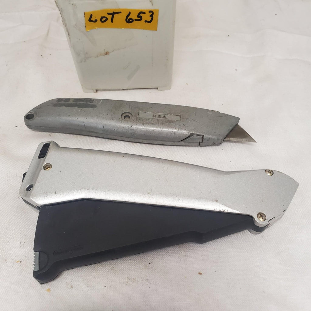 Stanley 99E Knife & Starrett Hidden Edge Utility Knife with Safety Lock LOT-653
