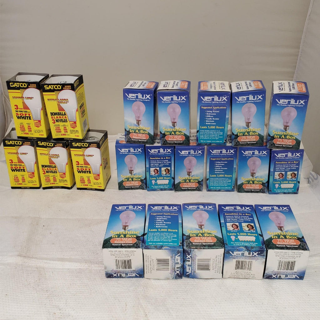 Lot of SATCO & VARILUX Assorted Light Bulbs