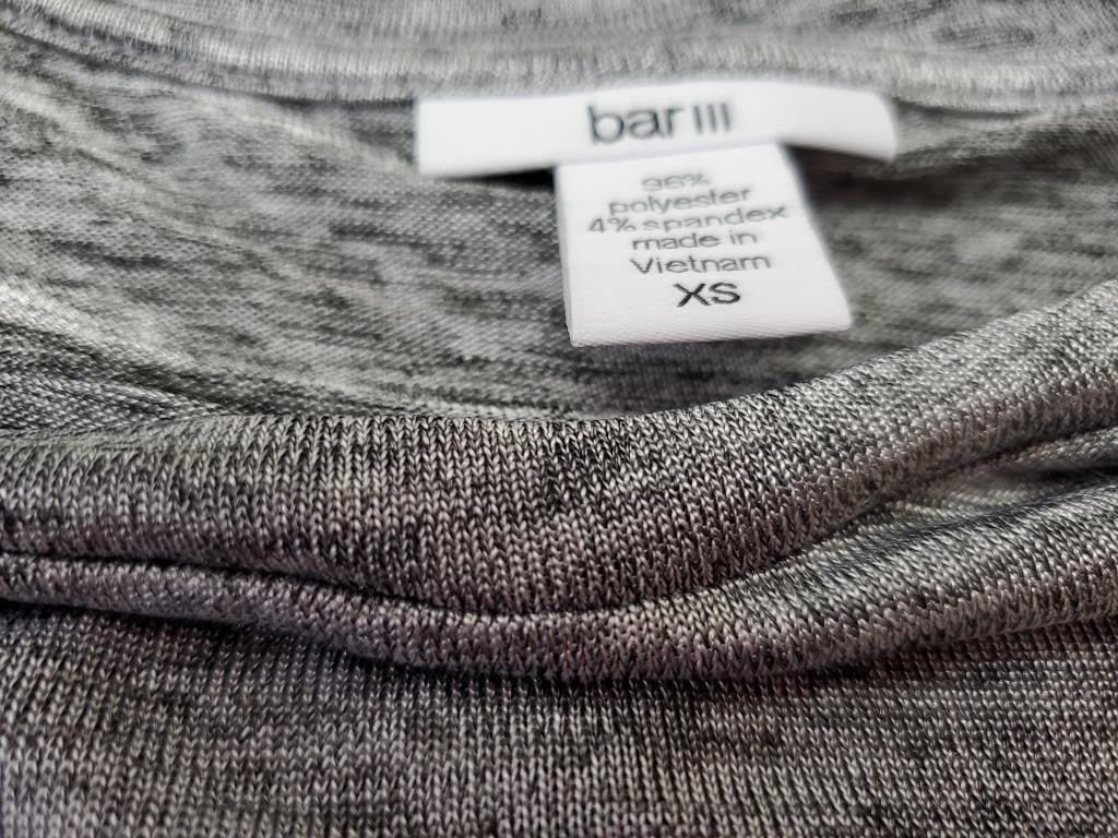 Lot X 2 Bar III Womens Long Sleeve Round Neck Black/Gray Long Wrap Dress Size XS