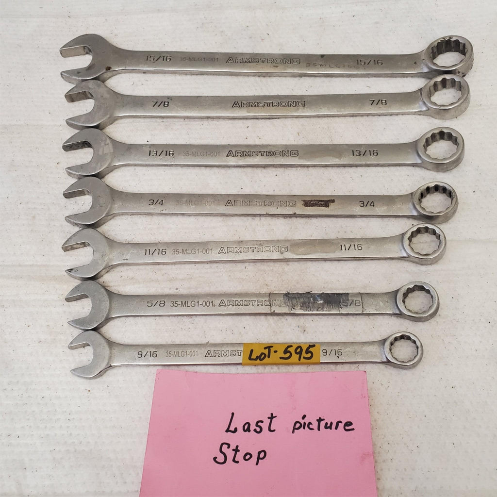 Lot of Assorted Armstrong Combination Box Wrenches LOT 595