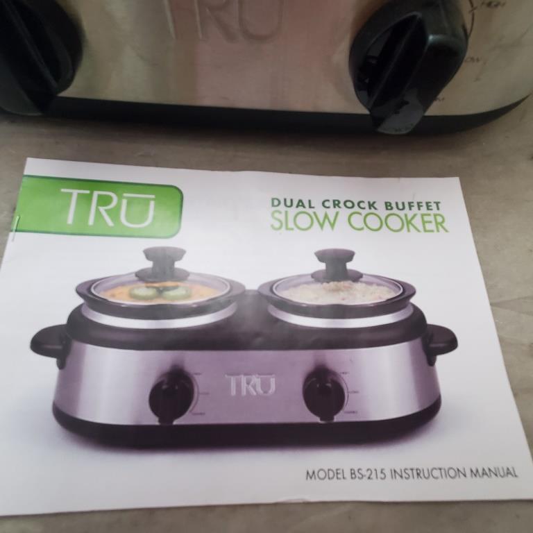 TRU Dual Crock Buffet Slow Cooker 